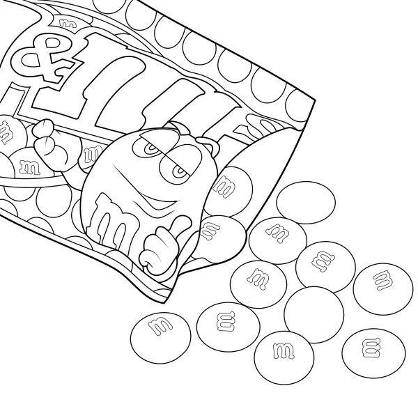 M&M’s | Disegni da colorare online per bambini