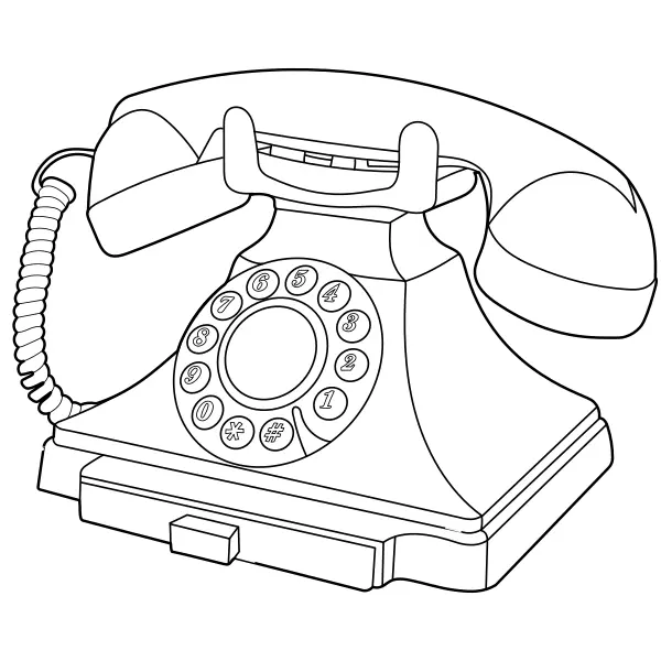 Telefono d’epoca | Disegni da colorare online per bambini