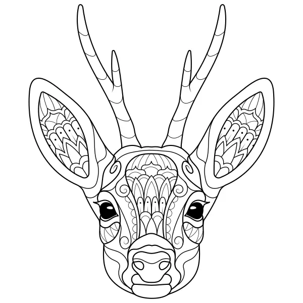 Mandala – Cervo | Disegni da colorare online per bambini