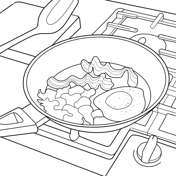 Colazione all’inglese | Disegni da colorare online per bambini