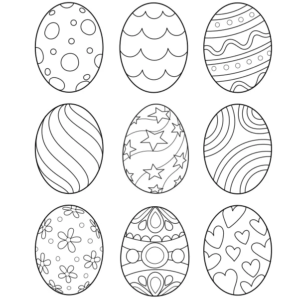 Raccolta di uova di Pasqua | Disegni da colorare online per bambini