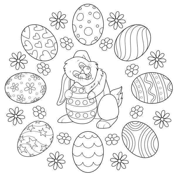 Mandala pasquale | Disegni da colorare online per bambini