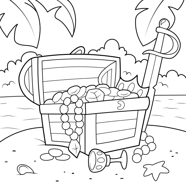 Il tesoro | Disegni da colorare online per bambini