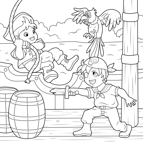 I pirati si divertono | Disegni da colorare online per bambini