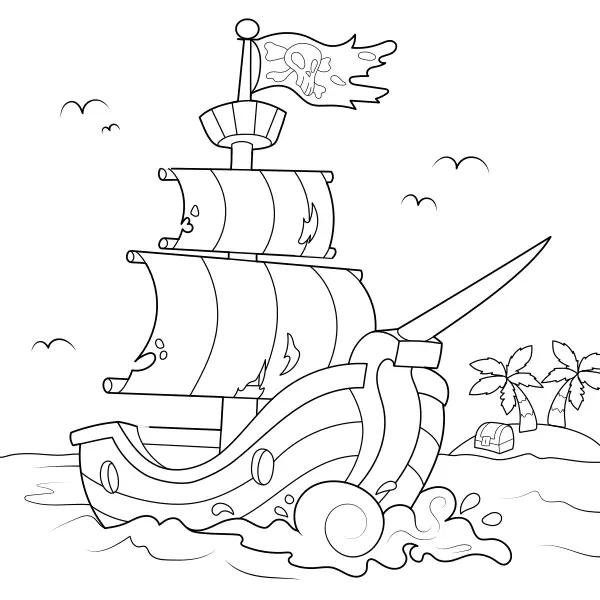 La nave dei pirati | Disegni da colorare online per bambini
