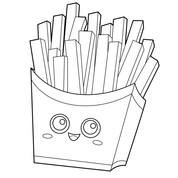 Patatine fritte | Disegni da colorare online per bambini