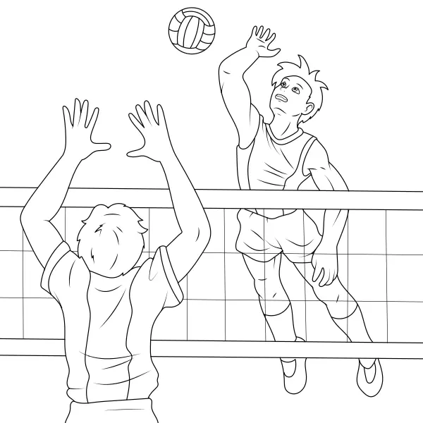 I giocatori di pallavolo | Disegni da colorare online per bambini