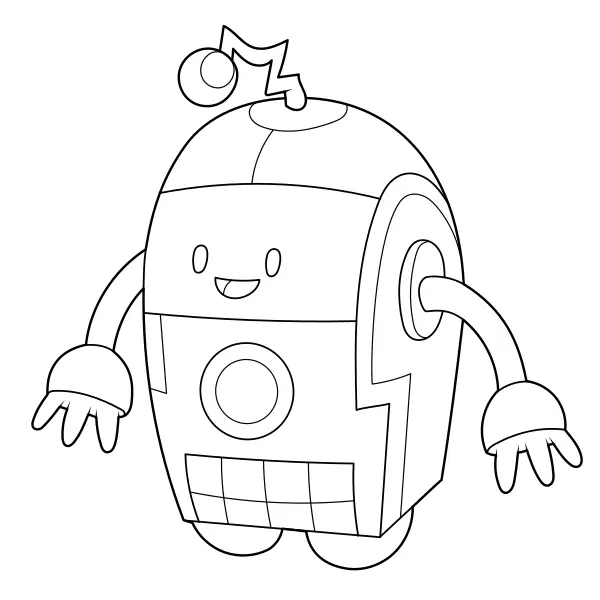 Robot arrotondato | Disegni da colorare online per bambini