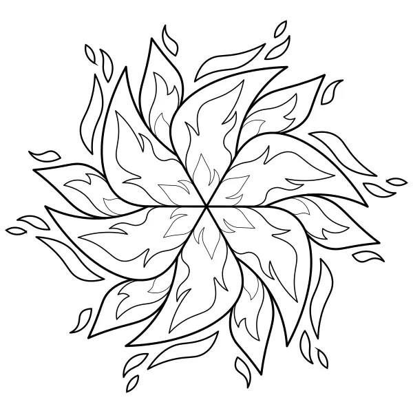 Mandala di fuoco | Disegni da colorare online per bambini