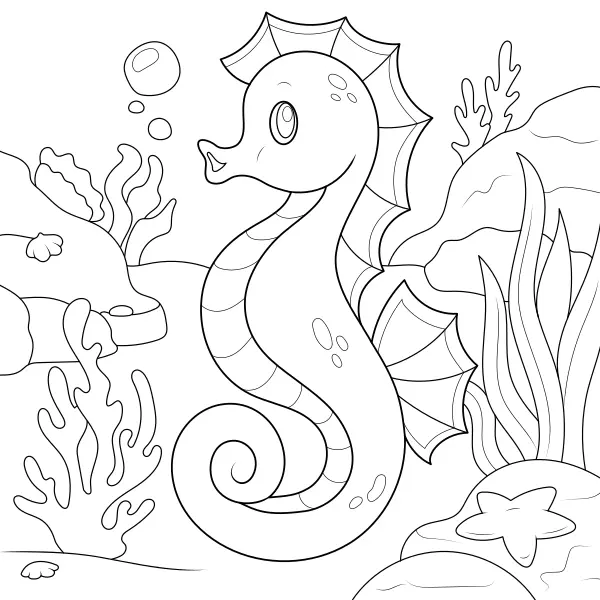 Cavalluccio marino | Disegni da colorare online per bambini