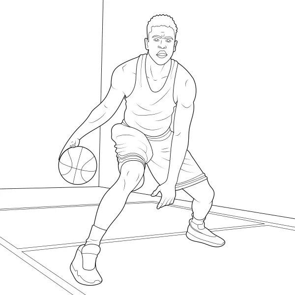 Giocatore di pallacanestro | Disegni da colorare online per bambini