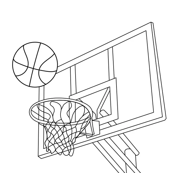 Canestro da basket | Disegni da colorare online per bambini