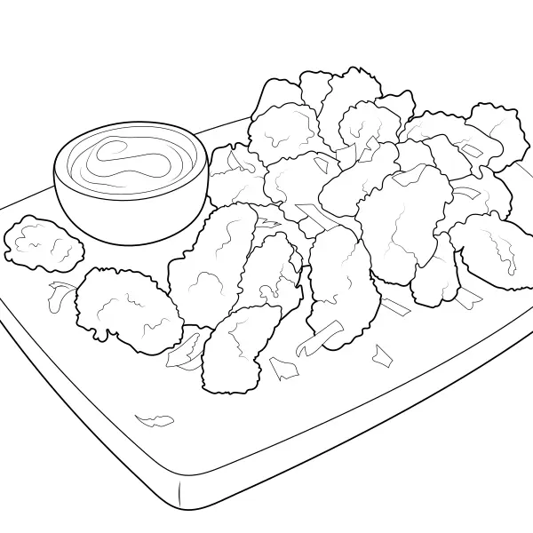 Bocconcini di pollo | Disegni da colorare online per bambini