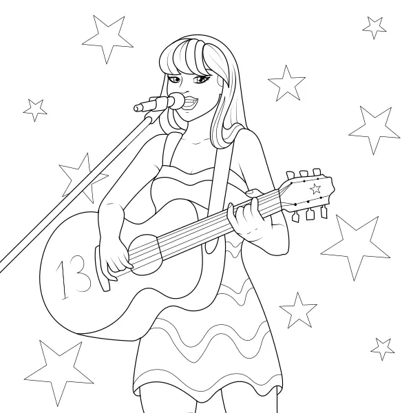 Taylor Swift | Disegni da colorare online per bambini