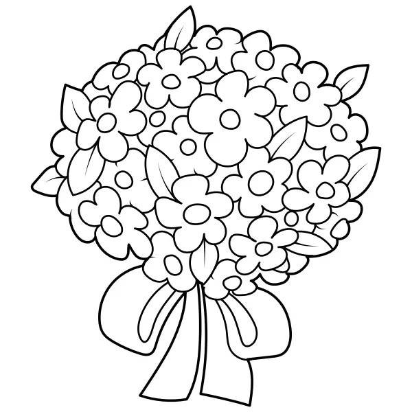 Bouquet da sposa | Disegni da colorare online per bambini