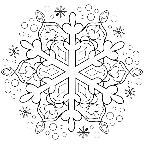 Mandala invernale | Disegni da colorare online per bambini