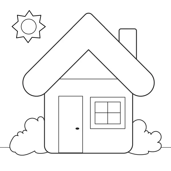 Una casa semplice | Disegni da colorare online per bambini