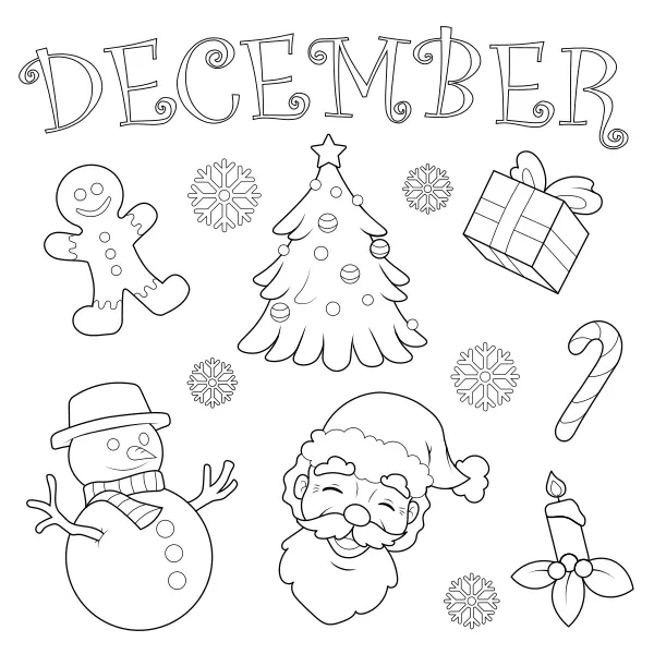 Collezione natalizia | Disegni da colorare online per bambini