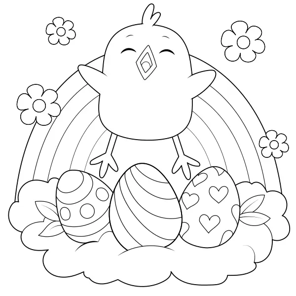 Pulcino pasquale | Disegni da colorare online per bambini