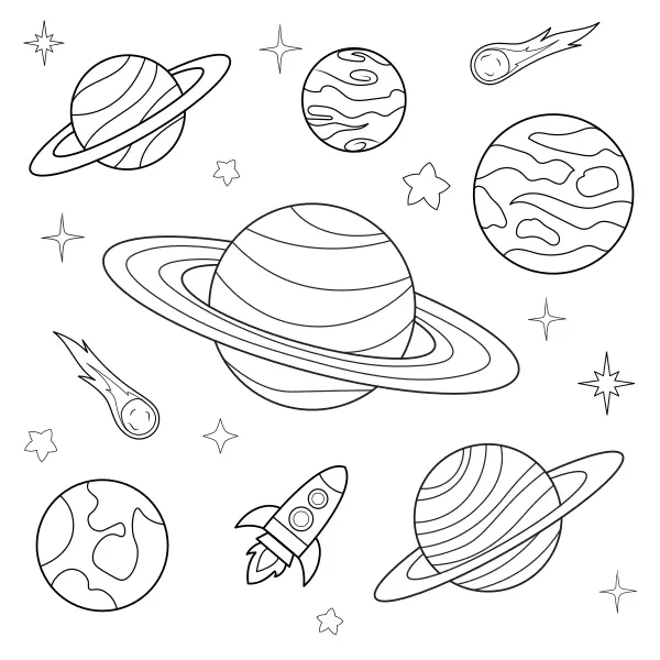 L’universo | Disegni da colorare online per bambini