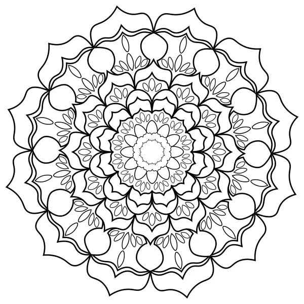 Mandala – fiore | Disegni da colorare online per bambini