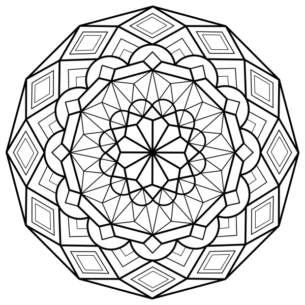 Mandala – geometrica | Disegni da colorare online per bambini
