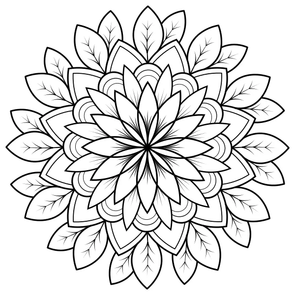 Mandala – fiore | Disegni da colorare online per bambini