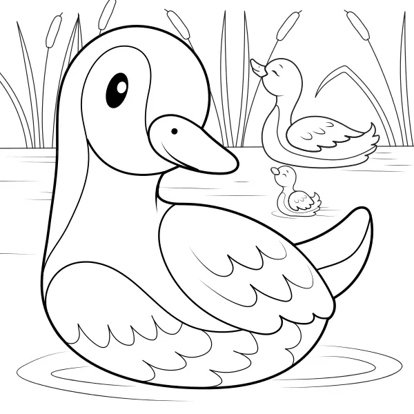 La famiglia delle anatre | Disegni da colorare online per bambini