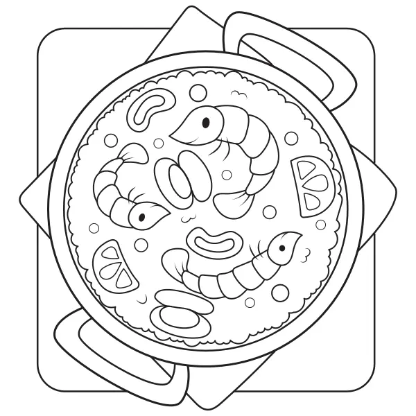 Paella | Disegni da colorare online per bambini