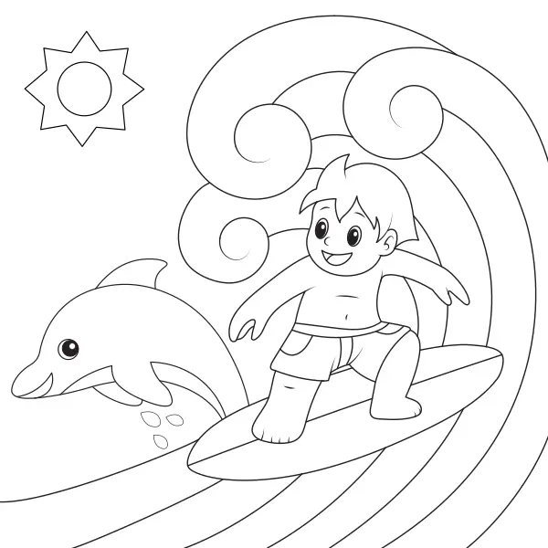 Surfista | Disegni da colorare online per bambini