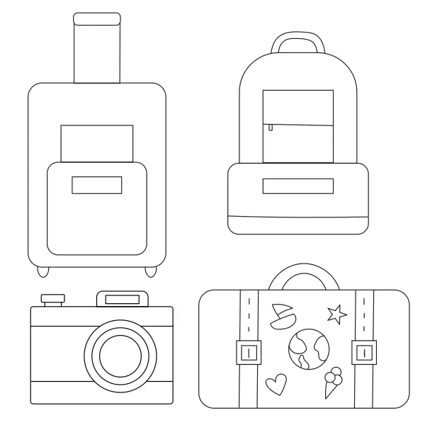 Bagaglio da viaggio | Disegni da colorare online per bambini