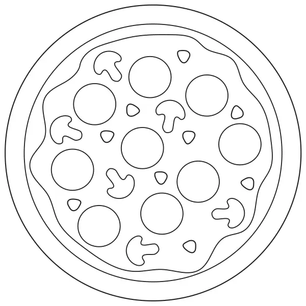 Pizza | Disegni da colorare online per bambini