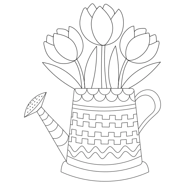 Vaso con fiori | Disegni da colorare online per bambini
