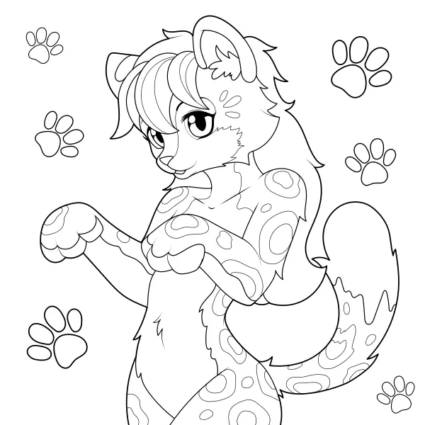 La ragazza leopardo | Disegni da colorare online per bambini