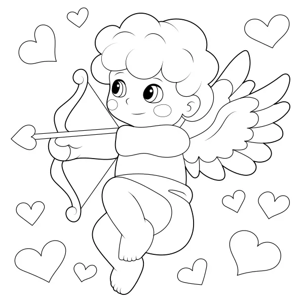 L’angelo Amor | Disegni da colorare online per bambini