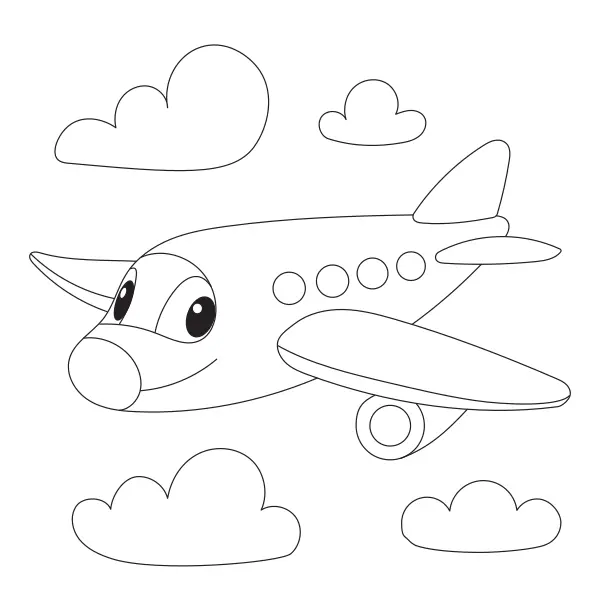 Un aereo nel cielo | Disegni da colorare online per bambini