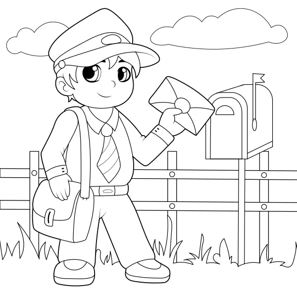 Il postino | Disegni da colorare online per bambini