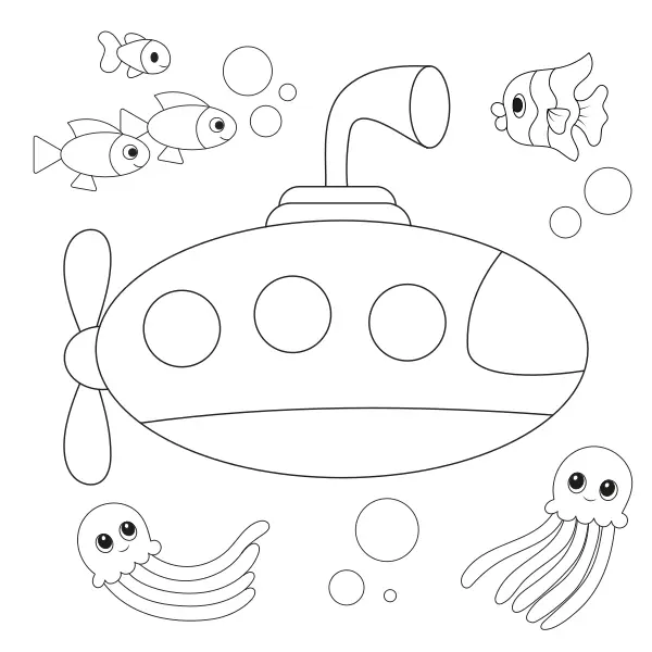 Sottomarino | Disegni da colorare online per bambini