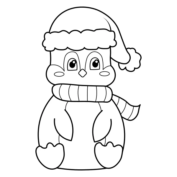 Pinguino seduto | Disegni da colorare online per bambini