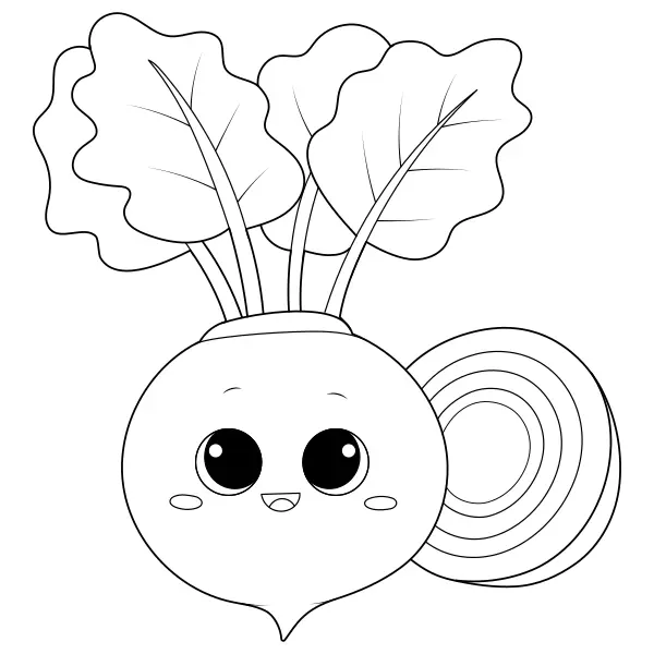 Barbabietola rossa | Disegni da colorare online per bambini