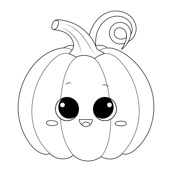 Zucca sorridente | Disegni da colorare online per bambini