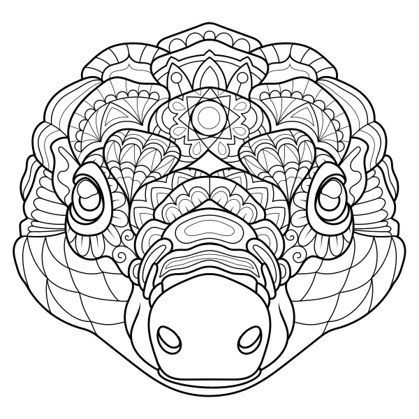 Mandala – Pangolino | Disegni da colorare online per bambini